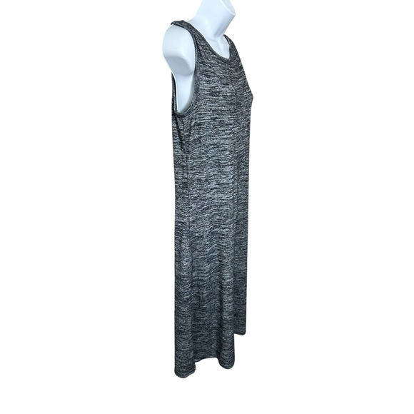 Daily Ritual Heather Gray Midi Dress Sz Small Sleeveless Soft Knit Side Slits - Picture 4 of 6